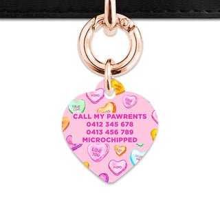 Bailey And Bone Pet Tag Light Pink Love Candy Pet Tag