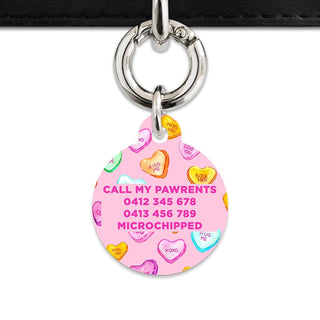 Bailey And Bone Pet Tag Light Pink Love Candy Pet Tag