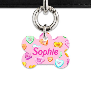 Bailey And Bone Pet Tag Light Pink Love Candy Pet Tag