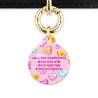 Bailey And Bone Pet Tag Light Pink Love Candy Pet Tag