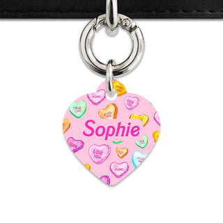 Bailey And Bone Pet Tag Light Pink Love Candy Pet Tag