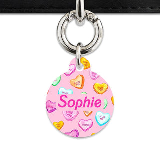 Bailey And Bone Pet Tag Light Pink Love Candy Pet Tag