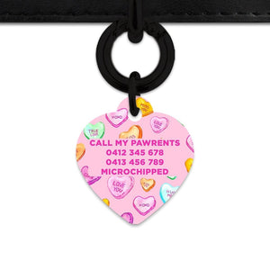 Bailey And Bone Pet Tag Light Pink Love Candy Pet Tag