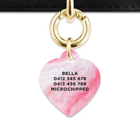 Bailey And Bone Pet Tag Light Pink Marble Pet Tag