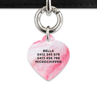 Bailey And Bone Pet Tag Light Pink Marble Pet Tag