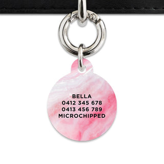 Bailey And Bone Pet Tag Light Pink Marble Pet Tag