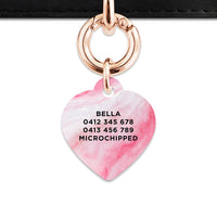 Bailey And Bone Pet Tag Light Pink Marble Pet Tag