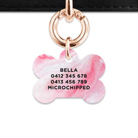 Bailey And Bone Pet Tag Light Pink Marble Pet Tag