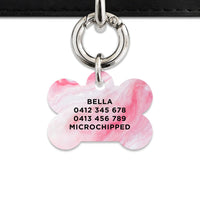 Bailey And Bone Pet Tag Light Pink Marble Pet Tag