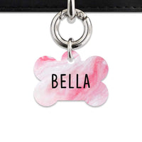 Bailey And Bone Pet Tag Light Pink Marble Pet Tag