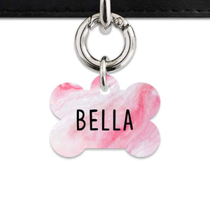 Bailey And Bone Pet Tag Light Pink Marble Pet Tag