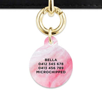 Bailey And Bone Pet Tag Light Pink Marble Pet Tag