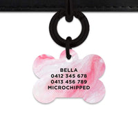Bailey And Bone Pet Tag Light Pink Marble Pet Tag
