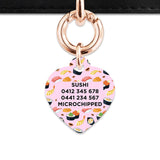 Bailey And Bone Pet Tag Light Pink Sushi Pattern Pet Tag