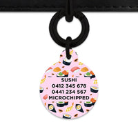 Bailey And Bone Pet Tag Light Pink Sushi Pattern Pet Tag