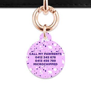 Bailey And Bone Pet Tag Light Purple Terrazzo Pet Tag