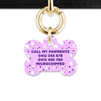 Bailey And Bone Pet Tag Light Purple Terrazzo Pet Tag