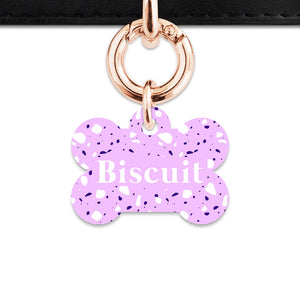 Bailey And Bone Pet Tag Light Purple Terrazzo Pet Tag