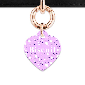 Bailey And Bone Pet Tag Light Purple Terrazzo Pet Tag