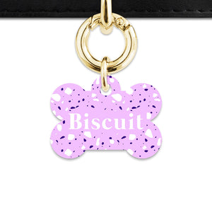 Bailey And Bone Pet Tag Light Purple Terrazzo Pet Tag