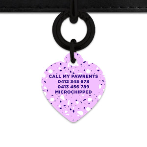 Bailey And Bone Pet Tag Light Purple Terrazzo Pet Tag