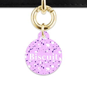 Bailey And Bone Pet Tag Light Purple Terrazzo Pet Tag