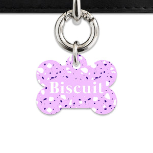 Bailey And Bone Pet Tag Light Purple Terrazzo Pet Tag