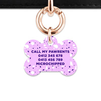 Bailey And Bone Pet Tag Light Purple Terrazzo Pet Tag
