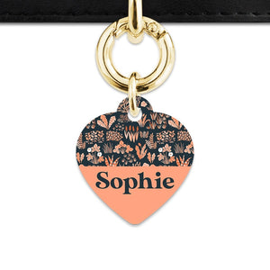 Bailey And Bone Pet Tag Orange Leaves Pet Tag