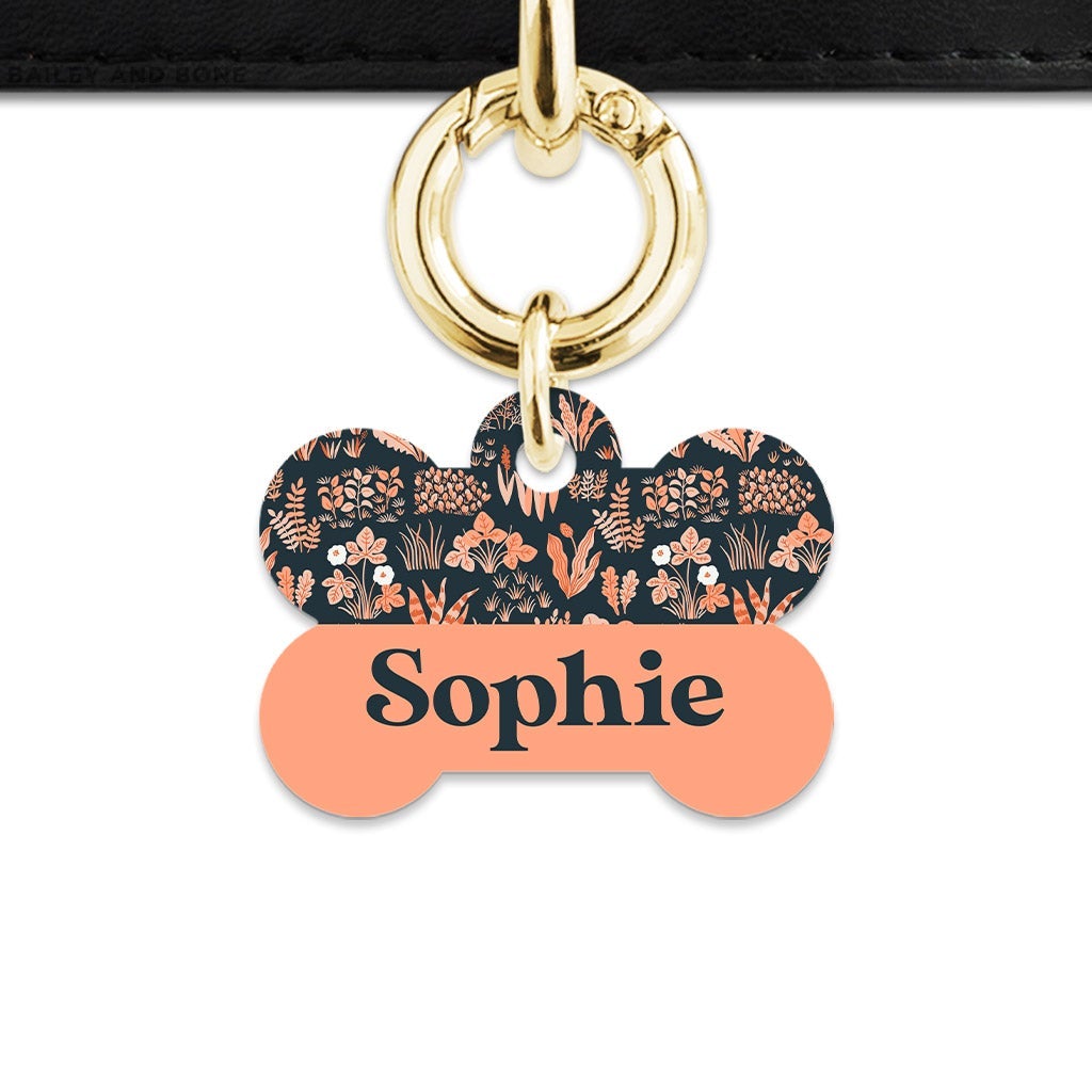 Bailey And Bone Pet Tag Orange Leaves Pet Tag