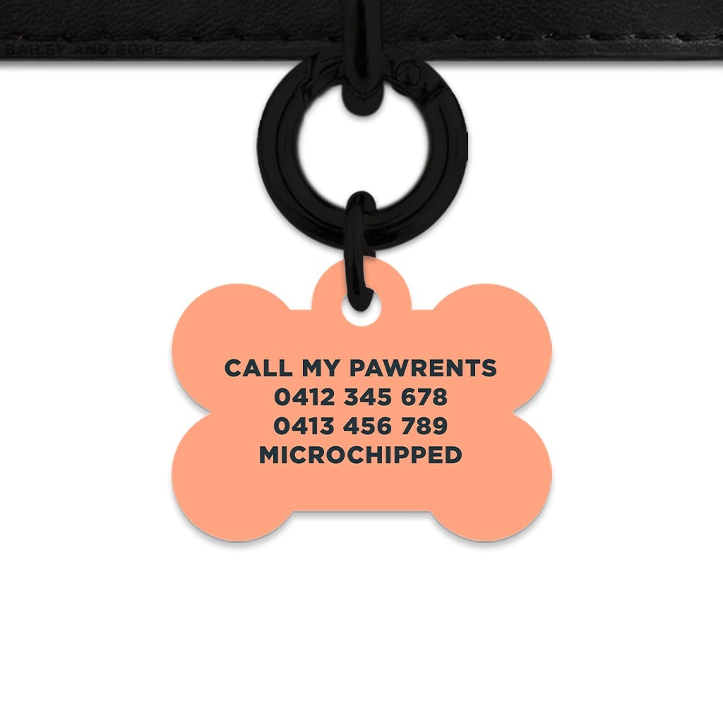 Bailey And Bone Pet Tag Orange Leaves Pet Tag