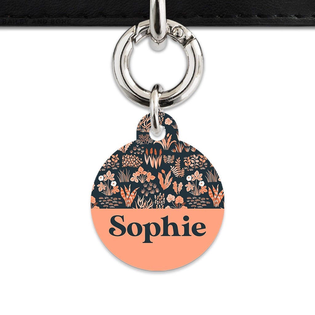 Bailey And Bone Pet Tag Orange Leaves Pet Tag