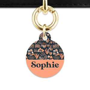 Bailey And Bone Pet Tag Orange Leaves Pet Tag