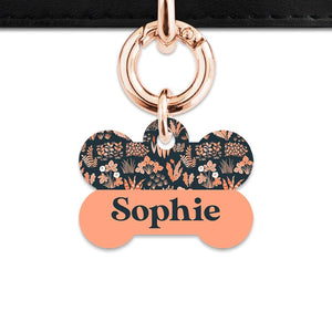 Bailey And Bone Pet Tag Orange Leaves Pet Tag