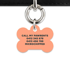Bailey And Bone Pet Tag Orange Leaves Pet Tag