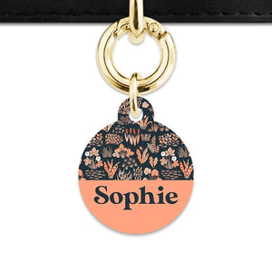 Bailey And Bone Pet Tag Orange Leaves Pet Tag