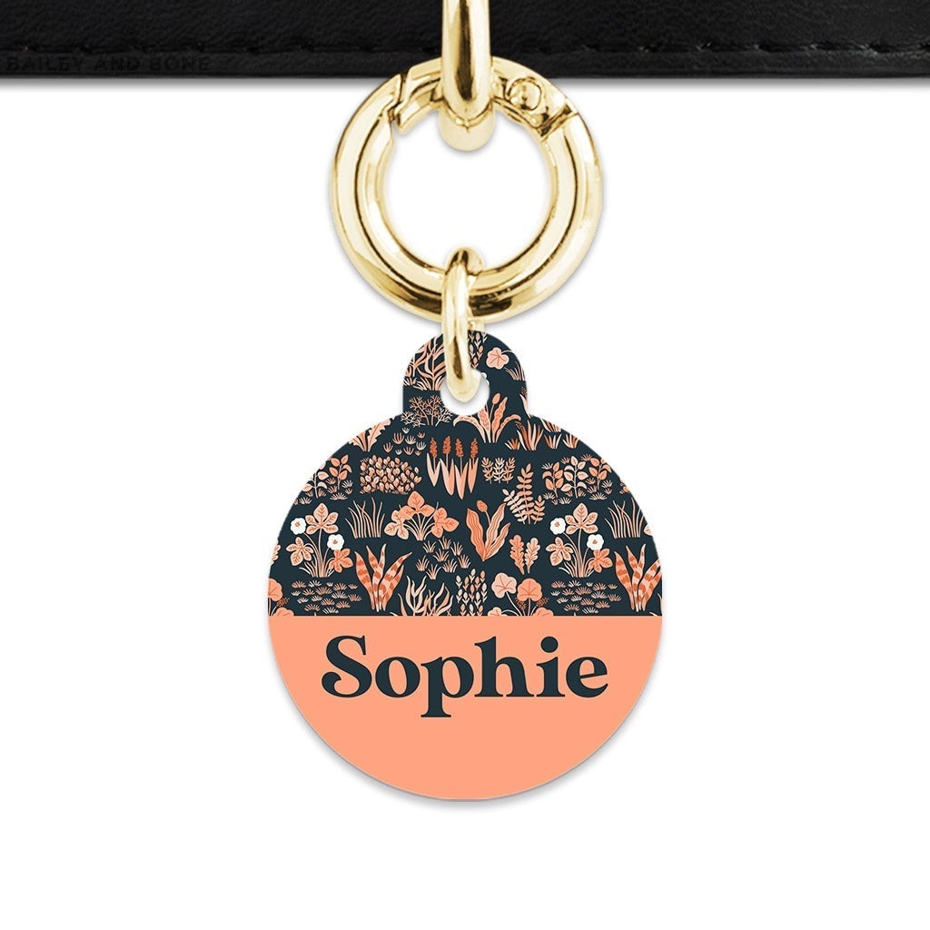 Bailey And Bone Pet Tag Orange Leaves Pet Tag