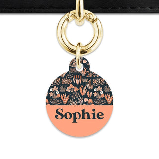 Bailey And Bone Pet Tag Orange Leaves Pet Tag