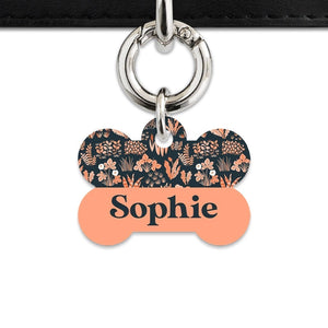 Bailey And Bone Pet Tag Orange Leaves Pet Tag