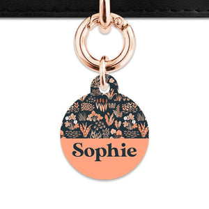 Bailey And Bone Pet Tag Orange Leaves Pet Tag
