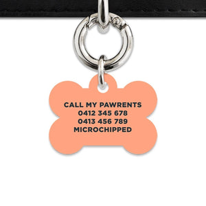 Bailey And Bone Pet Tag Orange Leaves Pet Tag