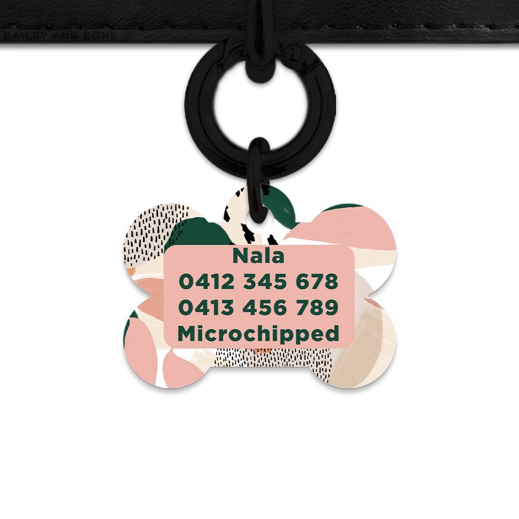 Bailey And Bone Pet Tag Pastel Abstract Pet Tag