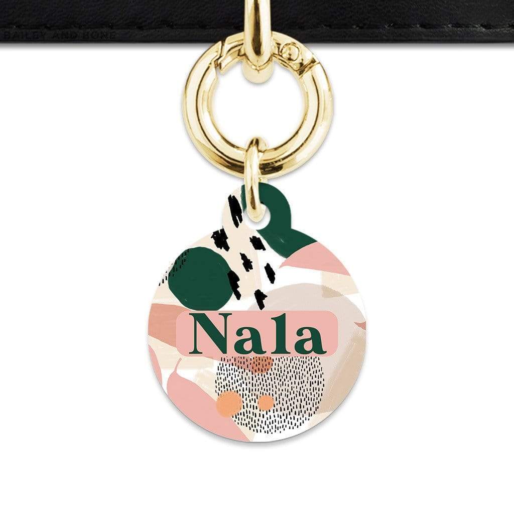 Bailey And Bone Pet Tag Pastel Abstract Pet Tag