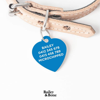 Bailey And Bone Pet Tag Pastel Blue Camo Pattern Pet Tag