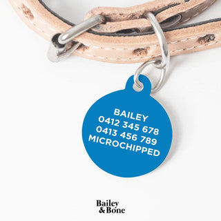 Bailey And Bone Pet Tag Pastel Blue Camo Pattern Pet Tag