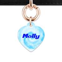 Bailey And Bone Pet Tag Pastel Blue Tie Dye Pet Tag