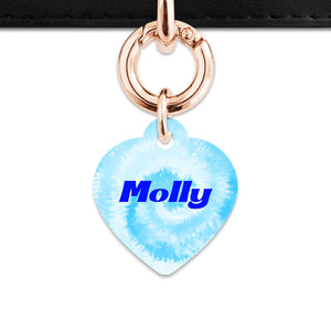 Bailey And Bone Pet Tag Pastel Blue Tie Dye Pet Tag