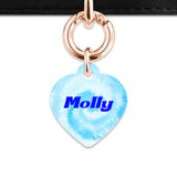 Bailey And Bone Pet Tag Pastel Blue Tie Dye Pet Tag