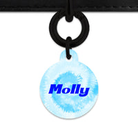 Bailey And Bone Pet Tag Pastel Blue Tie Dye Pet Tag