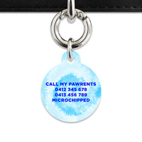 Bailey And Bone Pet Tag Pastel Blue Tie Dye Pet Tag